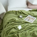 Pikkukuva 1 / 5: Jäähdytyspeitto Maito Fleece Lattice Jacquard Peitto Summer Cold Single Nap Peitto vuodesohvaan Toimisto Vihreä 100x120cm