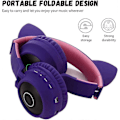 Pikkukuva 5 / 5: Bluetooth 5.0 Kissankorva Kuulokkeet Taitettavat On-Ear Stereo Langattomat Kuulokkeet Mikrofoni Ohjauksella