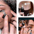 Miniatyrbilde 4 av 5: 3 stk. Silikon Eyeliner Verktøy, enkel No-skip Eyeliner, gjenbrukbar Silikon Eyeliner Verktøy Vanntett Langvarig Eyeliner