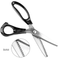 Pikkukuva 2 / 5: Sakset, ruostumattomasta teräksestä valmistetut pyöreäreunaiset sakset 3 5 7 mm kankaille, vaatteiden valmistukseen, ompeluun sekä askarteluun (5 mm)