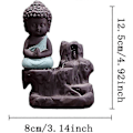 Miniatyrbillede 2 af 5: Håndrullet Røgelsesbrænder til Hjem, Kontor, Soveværelse, Yoga - Buddha Statue (Lyseblå)