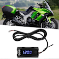 Miniatyrbilde 2 av 5: 3-i-1 Motorsykkel LED Voltmeter Termometer Elektronisk Klokke Gge IP67 Vanntett Måler 6V-30V