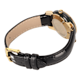 Miniatyrbillede 2 af 8: Kvinder Watch Rhinestone Dial Golden Pointer Quartz Movement PU læderrem armbåndsur