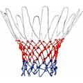 Miniatyrbilde 1 av 5: 2 stk. Rød/Hvit/Blå Nylon Basketballnett 12 Løkker