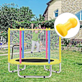 Miniatyrbild 2 av 3: Trampolinändkåpa, Trampolintillbehör, Övre Nät G-Krok Inkapsling Gul Metall Fiberglastrampolinpolskydd 6st