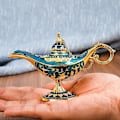 Miniatyrbilde 3 av 5: Blå Stue Ornamentsett - Røkelsebrenner og Skrivebordsdekorasjon