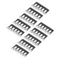 Miniatyrbilde 8 av 8: 10 stk Jumper Block Terminal Strip Kobber Leder PVC Shell Gaffel Type Terminal Strip Svart 400V 15A TB 1506