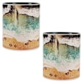 Miniatyrbilde 2 av 4: 2 stk. Ocean Shoreline-krus, Ocean Shoreline-krus, keramiske krus