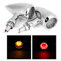 Miniatyrbild 4 av 8: 2 st motorcykel 10 mm blinkers LED-blinkers