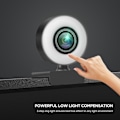 Miniatyrbild 4 av 8: Full HD 4K webbkamera dator webbkamera videokamera inbyggd ringljus webbkamera