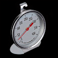Miniatyrbilde 4 av 5: Kjøkkentermometer, rustfritt stål ovnstermometer 400 grader ovn matlagingstermometer med krok for oppheng eller stående i ovnen - 7 x 9 cm