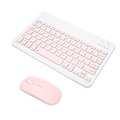 Miniatyrbillede 7 af 8: Trådløst tastatur og musesæt 10in computertastaturer musekombination til tablet mobiltelefon computer pink