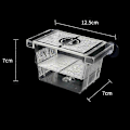 Miniatyrbild 2 av 5: Lekrum, - 3 i 1 Akvarium Fiskodlingstank med Lock, Flytande, Transparent 12,5x7x7 cm