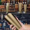 Miniatyrbillede 4 af 5: Rustfrit stål, robust og holdbar cocktail shaker kop bar hjem køkkenredskab (Titanium Golden)