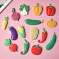 Miniatyrbild 1 av 5: Fruktmönstrade kylskåpsmagneter - Set med 15 | Söta 3D tecknade kylskåpsmagneter för barn