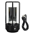 Miniatyrbillede 1 af 8: Led-bordlampe uden ledning, 3 farver, trinløs dæmpning, genopladelig touch-lampe, natbordslampe til soveværelse, sort