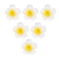 Miniatyrbillede 1 af 5: 100 stk. hvide Hawaiian Frangipani kunstige Plumeria blomster i skum