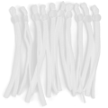 Miniatyrbild 1 av 8: 200 st Elastiska band Justerbart spänne Stretchy Earloop Rep strängsnöre för sömnad Vit platt
