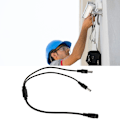 Miniatyrbillede 7 af 8: 10 stk 12V 1V2 Sikkerhedsmonitor DC Strømforsyning Splitter Adapter Connector Kabelledning