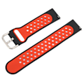Pikkukuva 7 / 8: 20mm pehmeä silikonihihna rannekorun vaihto ilmareikillä Amazfit GTS 3:lle, musta punainen