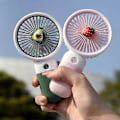Miniatyrbillede 2 af 5: Plastik Telefonholder Foldbar Bordventilator Lille Køler Håndholdte Ventilatorer Køleventilatorer