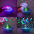 Miniatyrbilde 5 av 5: Nattlampe for barn, oppladbar babynattlampe, stjernehimmelprojektor med flere filmer, 12 farger projeksjon stjernenattlampe, Deco, Ba