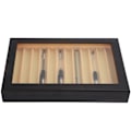Miniatyrbild 8 av 8: 12-siffrig trä reservoarpenna Display Case Svart bakning lack Penna Förvaring presentförpackning