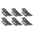 Miniatyrbilde 7 av 8: 100 stk 9-tenner hårforlengelsesklips Multipurpose 32 mm U-form snapklemmer for kvinner hårforlengelser DIY Black