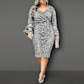 Miniatyrbild 4 av 4: Elegant sidenklänning i plus size för kvinnor - höstkollektion 2021 XL