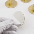 Miniatyrbild 5 av 5: Badrumskrokar Självhäftande Guld - 4-pack Handdukskrokar Väggkrokar Klädkrokar Starkt Fäste 4.5*-i Lager