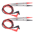Miniatyrbillede 5 af 8: 2 sæt Multimeter testledninger Silikone testprobe nåle Elektrisk testledningssæt Universal 1000V 10A