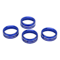 Miniatyrbilde 3 av 5: 4 stk. AC Bryter Ring Aluminium Legering Stilig Rustsikker Midtkonsoll Knappdeksel Erstatning kompatibel med Tacoma 2016-2022 Blå