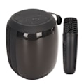 Miniatyrbillede 7 af 8: Mikrofon Bluetooth Højttaler RGB Lys Mini Karaoke Maskine med Enkelt Mikrofon til Husholdningsfest Sort