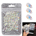 Miniatyrbild 6 av 8: 50 st AB Rhinestones Kristallglas Diamant Bröllop DIY Dekor Smycken Tillverkning Material Typ A