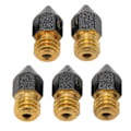 Miniatyrbillede 5 af 8: 5 stk. 3D-printer dysehoved 0,4 mm messing PTFE-belægning ekstruder dysehoved til 1,75 mm filament MK8 dyse