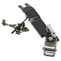 Miniatyrbild 2 av 8: Militär lastbilar flygplan modell leksak set legering hög simulering fordon leksak för barn barn militärgrön