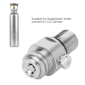 Miniatyrbilde 7 av 8: Soda Vann Sylinder Ventil Tilbehør M18x1.5 TR21-4 Tråd for SodaStream Elektroplettering Sølv
