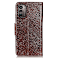Pikkukuva 3 / 5: Nappa-pintainen TPU+halkonahkainen lompakkokotelo Nokia G11/G21 - Magneettilukko, jalustatoiminto, punainen