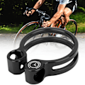 Miniatyrbillede 2 af 8: Aluminium Titanium legering cykellås sædeklemme med skruemøtrik til Mountain Road cykel34,9 mm sort