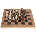 Miniatyrbild 6 av 8: 3 i 1 Multifunktionell Fällbar Trä Schack Damspel Brädspel Bärbar Damspel Set