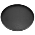 Miniatyrbillede 1 af 8: Rund form fast træ te kaffe snack mad serveringsbakke plade restaurant bakker sort