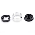Miniatyrbild 2 av 8: 4 st RC Aluminium Alloy Beadlock Hjul Fälg Nav för Axial SCX24 90081 1/24 RC Bil Uppgradering Delar Svart