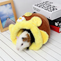 Miniatyrbild 2 av 5: Gul Bi-Snuggle Sack Fleece Säng för Smådjur Kanin Marsvin Hamster Chinchilla Ekorre Råtta Bur