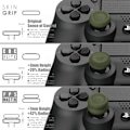Miniatyrbild 4 av 5: 3 par (6 delar) - Svart set, cap, analog cap för Nintendo Switch Pro Controller & PS5/PS4/Slim/ Pro Controller