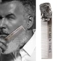 Miniatyrbillede 2 af 8: Gentleman Shape Rustfrit Stål Bærbar Pocket Skæg Barbering Kam Overskæg Hår