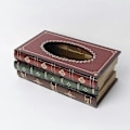 Miniatyrbild 5 av 5: Pappersbox Retro Bok Trä Pappershållare Pappersförvaring för Heminredning - Brun