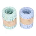 Miniatyrbillede 7 af 8: 2 ruller raffia-bånd 164 meter DIY håndværk raffia garn miljøvenligt bionedbrydeligt genanvendeligt raffia-garn til hat håndtaske