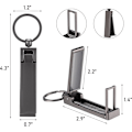 Miniatyrbild 2 av 5: 3 Stycken Handväskkrokar för Bord, Direkt Väskkrok Hängare, Handväska Bordshållare Hängare Set Mobiltelefonhållare Vikbar Damhandväska Förvaring (Silver, G