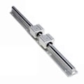 Miniatyrbilde 4 av 5: Lineære skinner og lagre, 1 stk. lineær skinne 500 mm + 2 stk. lineære lager 12 mm blokker SBR12UU