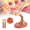 Miniatyrbild 5 av 8: Nail art Fingerböjbara leder Falska nageltips Träningsfingerdocka med brun bas